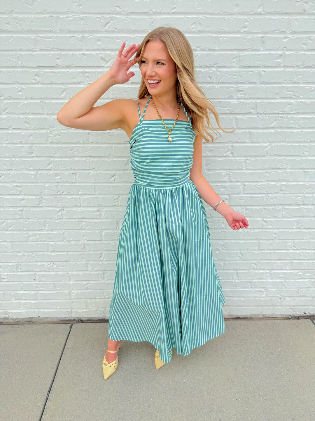 FELICE NECK TIE DETAIL DRESS