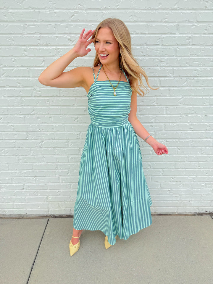 FELICE NECK TIE DETAIL DRESS