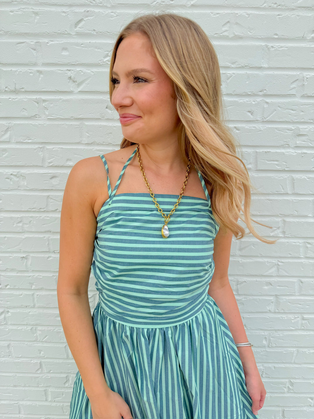 FELICE NECK TIE DETAIL DRESS