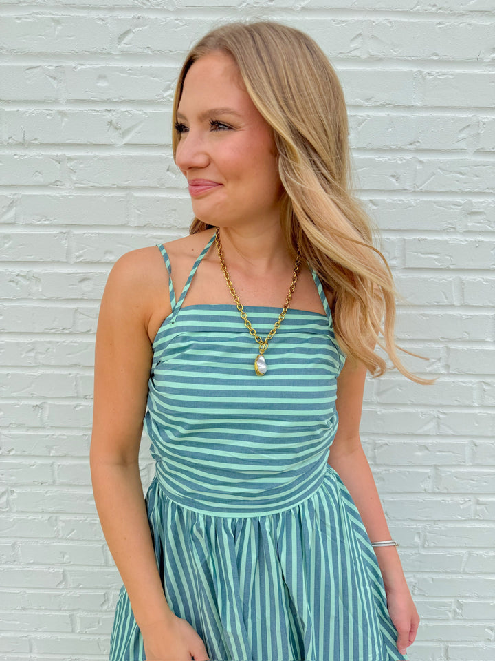FELICE NECK TIE DETAIL DRESS