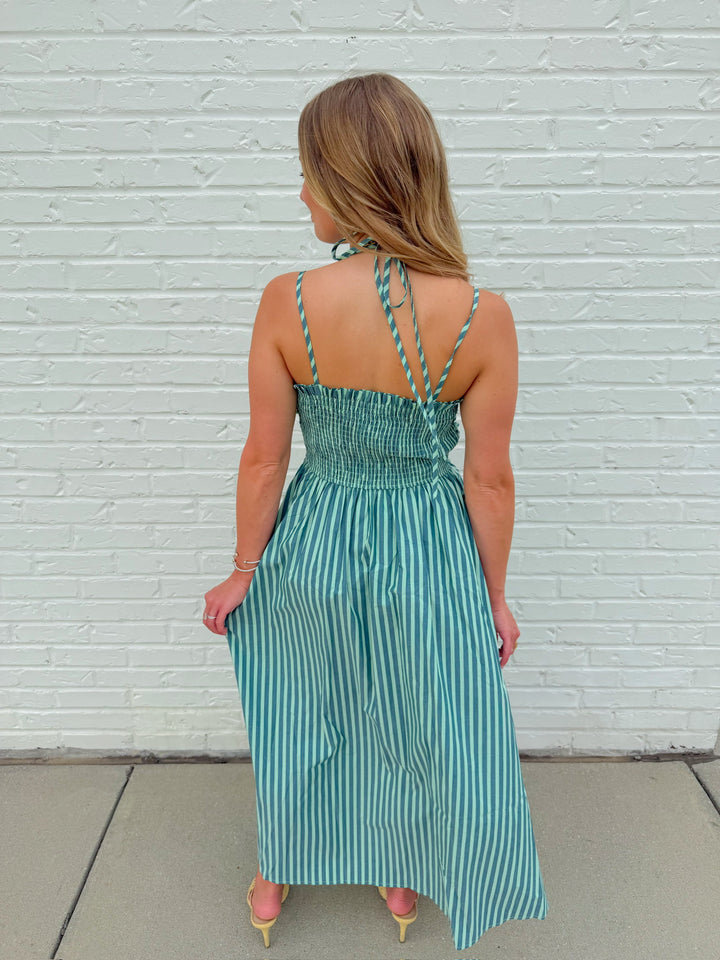 FELICE NECK TIE DETAIL DRESS
