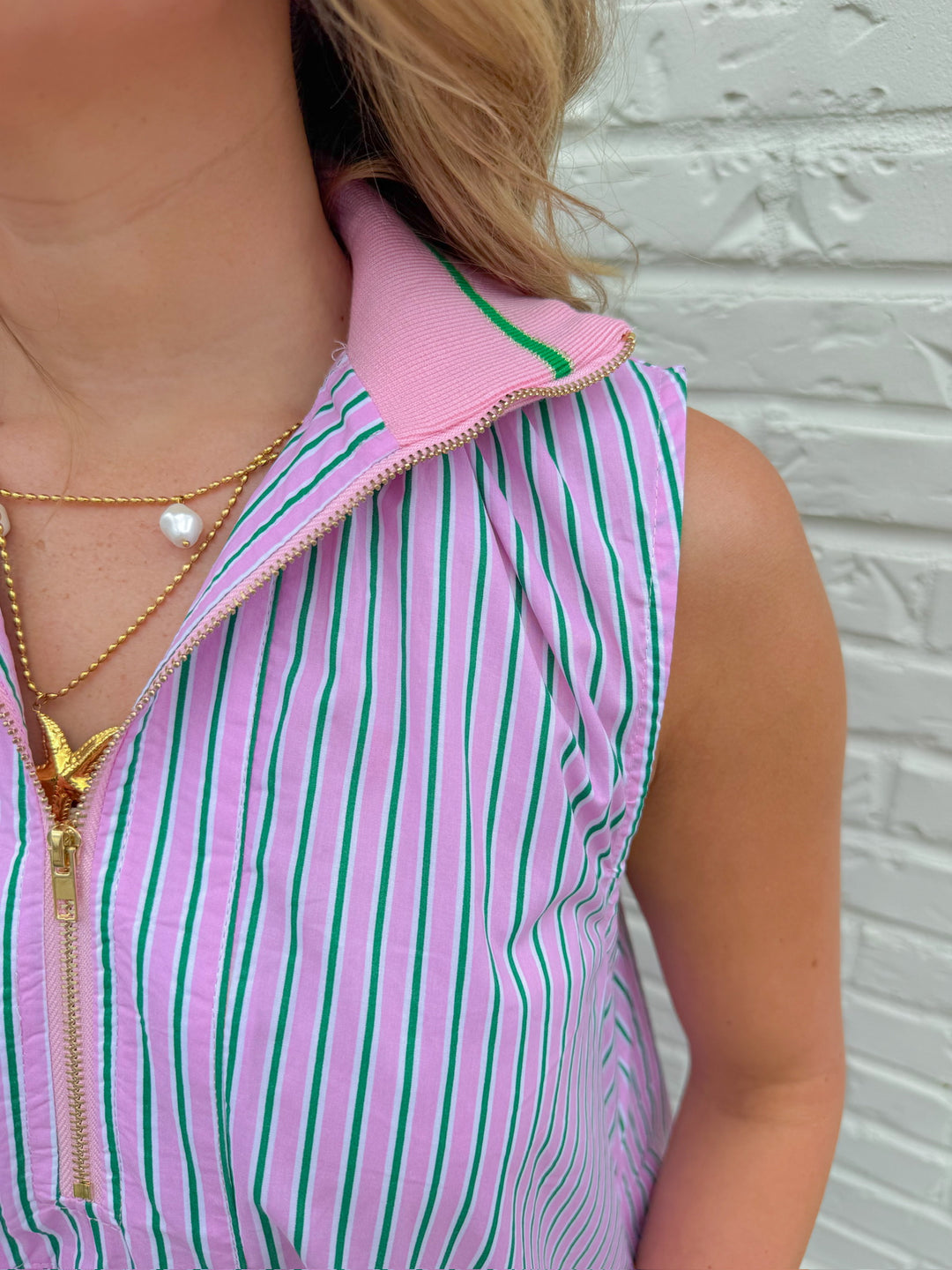 THE GEORGIA HALF ZIP A LINE MAXI DRESS