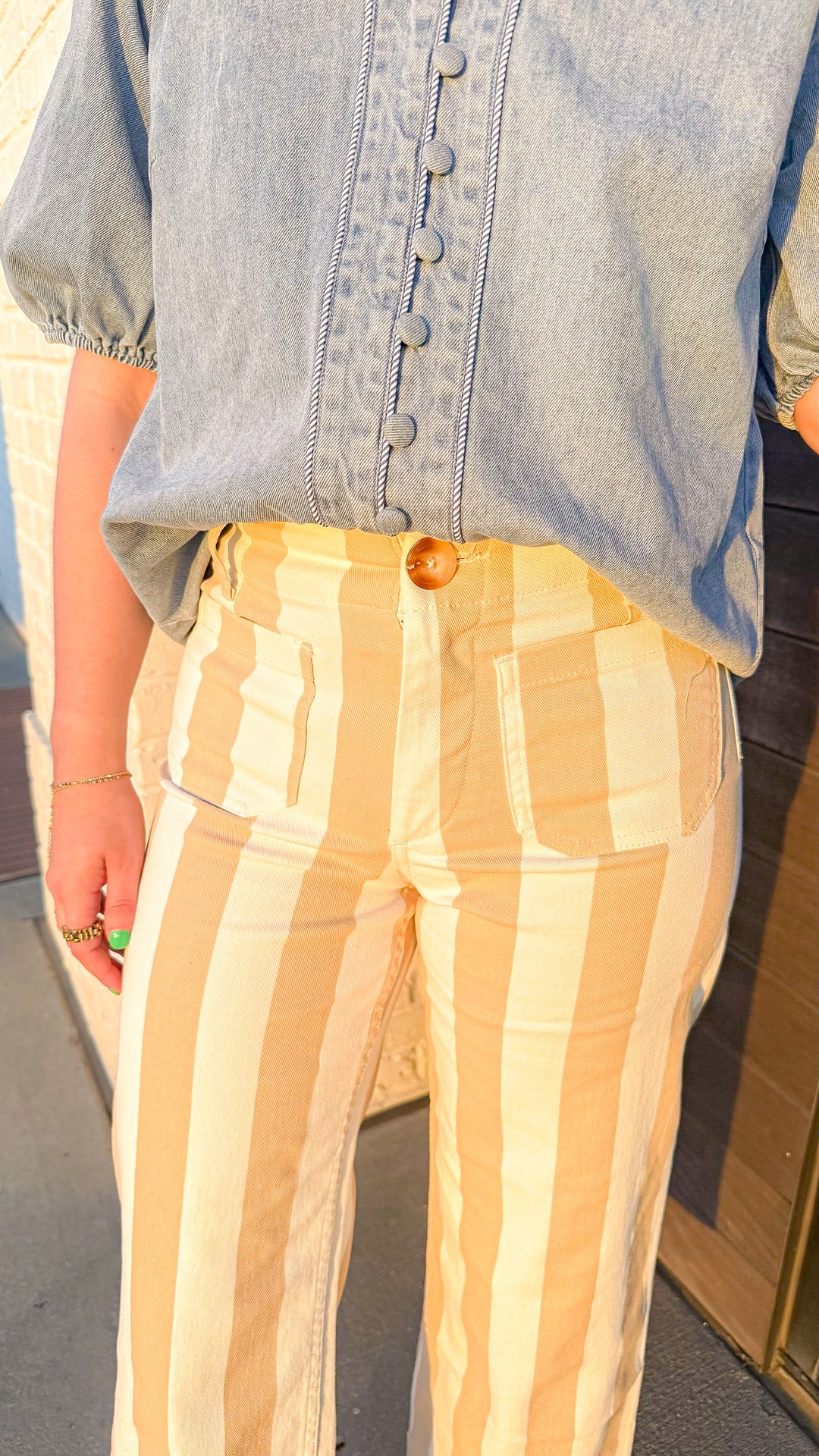 THE SUNSET STRIPE WIDE LEG JEAN