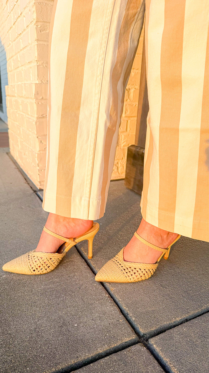 LORALI RAFFIA HEEL
