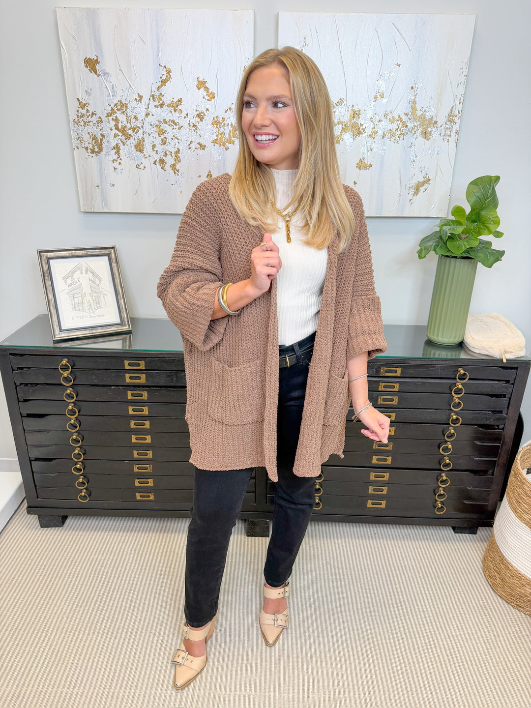 BRUNO BROWN CARDIGAN