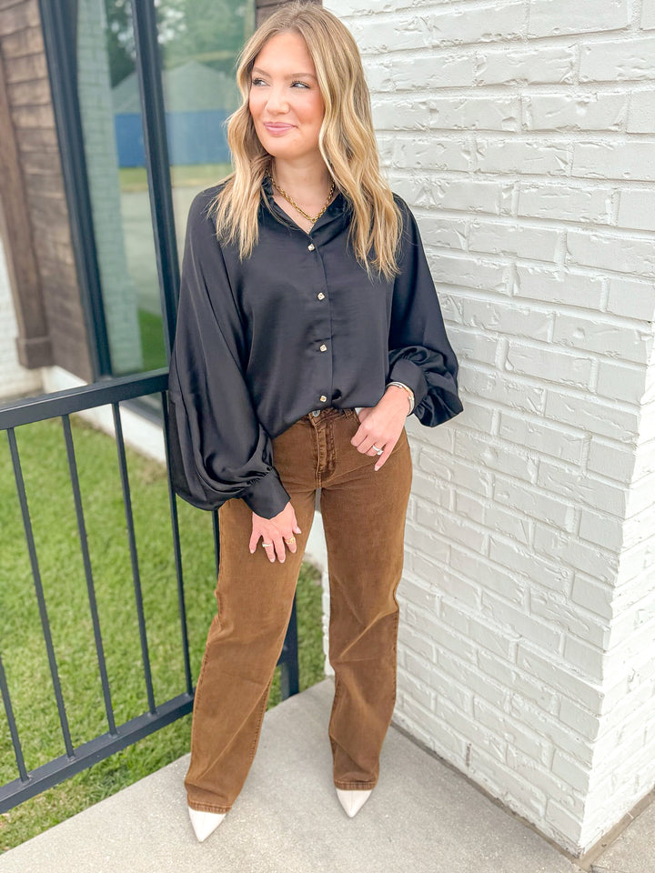 SATIN SOCIETY BLOUSE