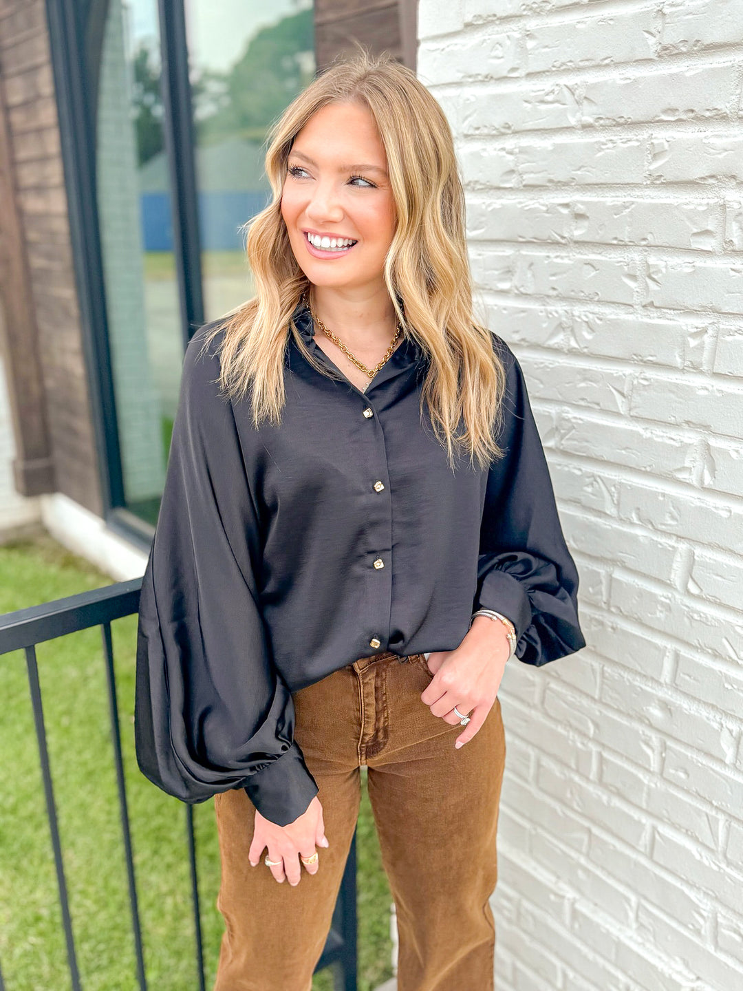 SATIN SOCIETY BLOUSE