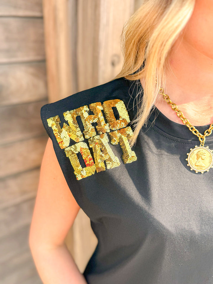 WHO DAT SEQUIN TANK
