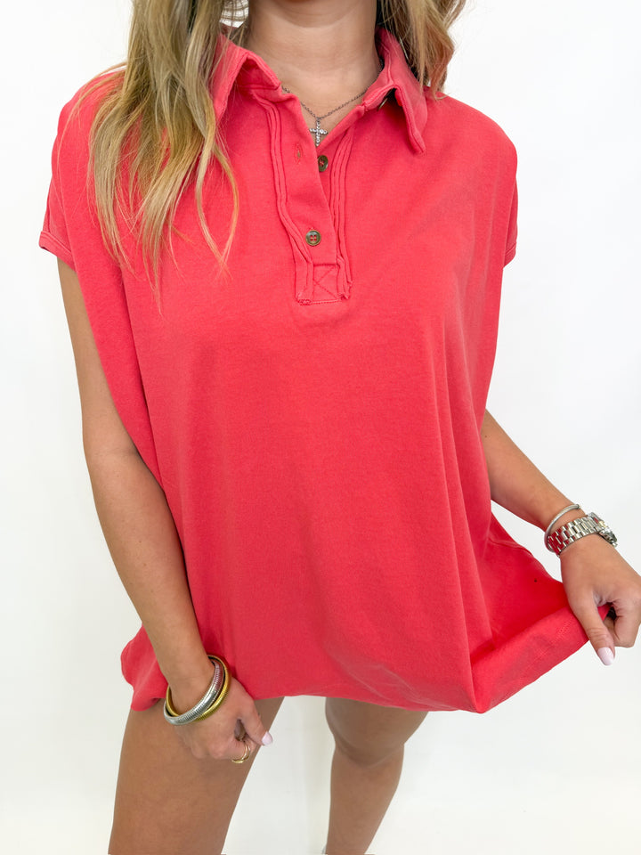 HALLIE COLLARED TOP