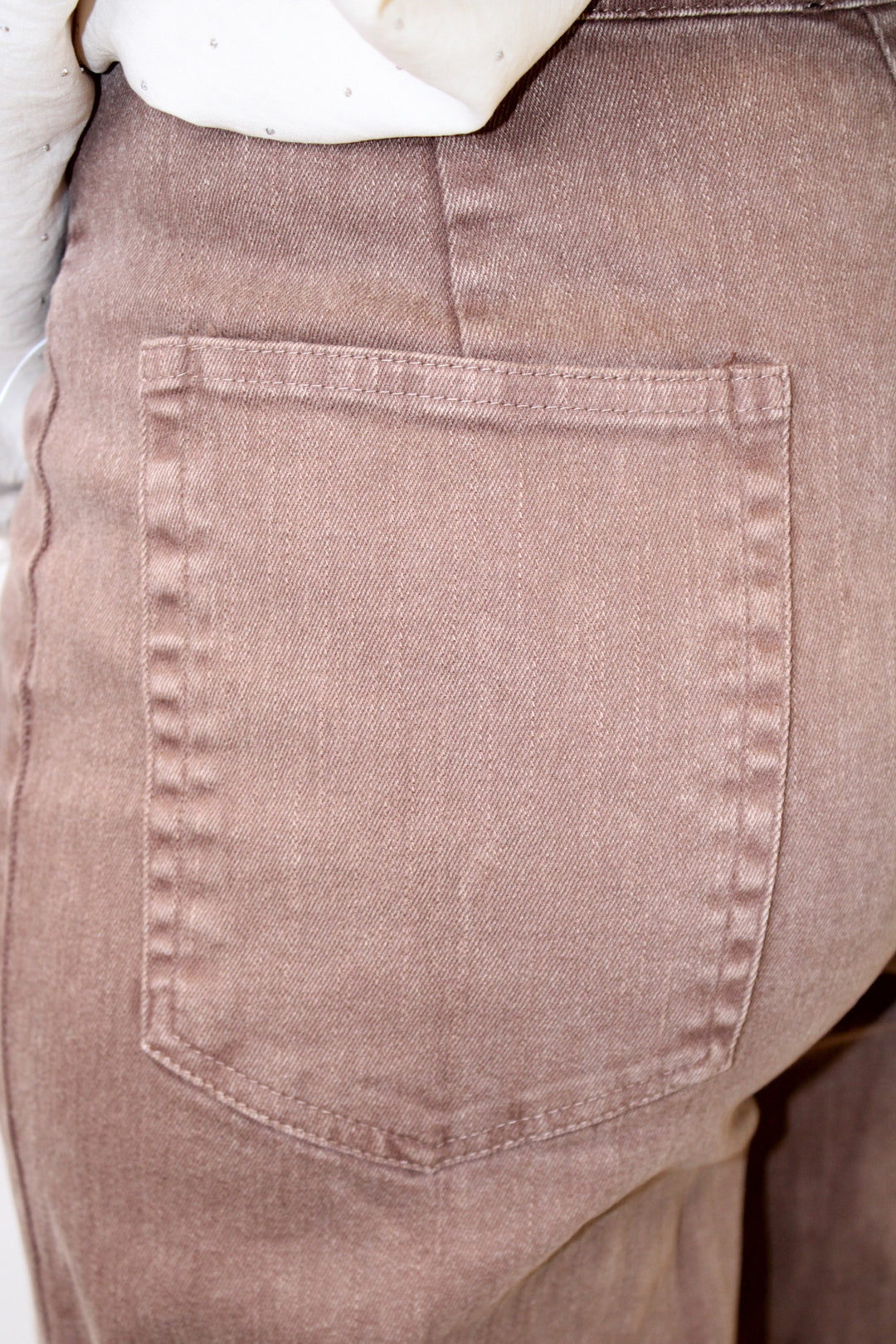 PURE FORM HIGH WAISTED CONTRAST STITCH FLARE PANT