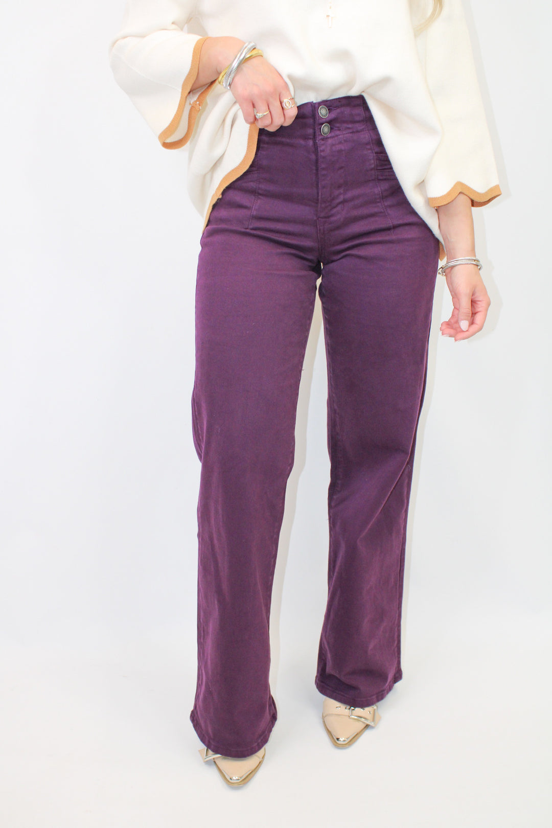 PLUM PERFECT HIGH RISE WIDE LEG JEAN