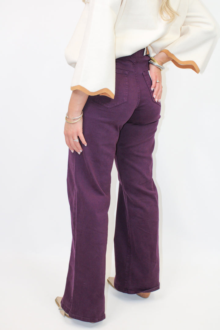 PLUM PERFECT HIGH RISE WIDE LEG JEAN