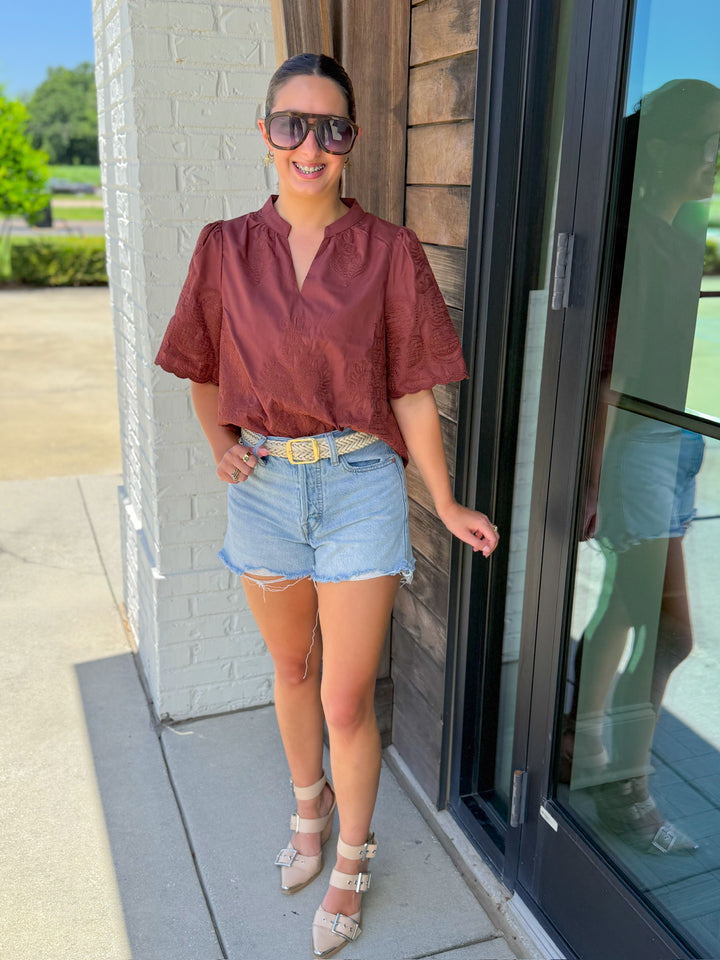 MAPLE EMBROIDERED BLOUSE