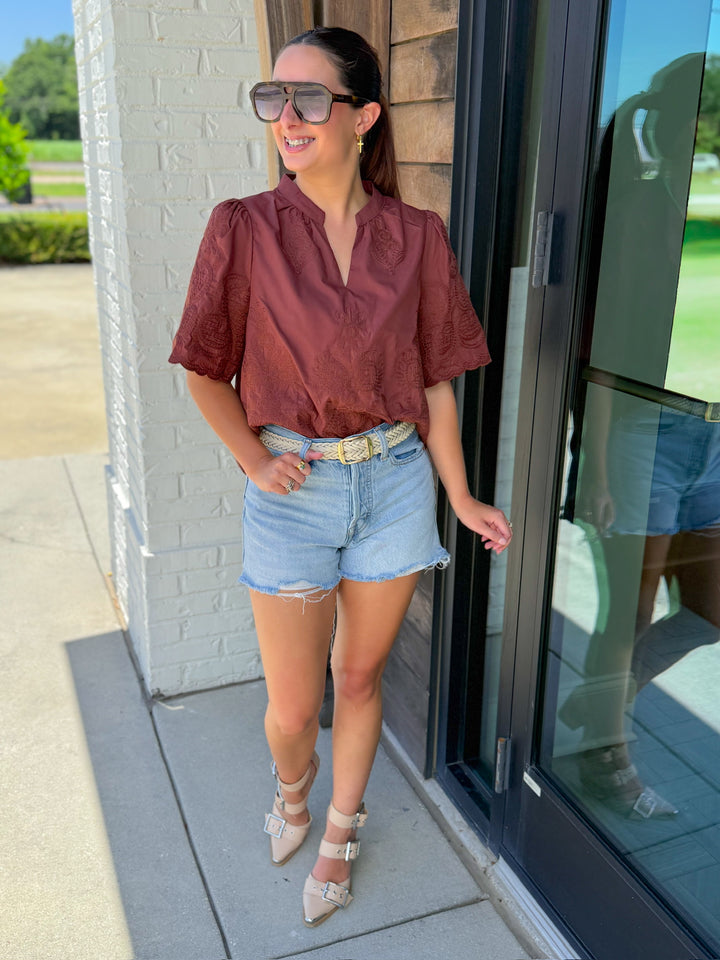 MAPLE EMBROIDERED BLOUSE