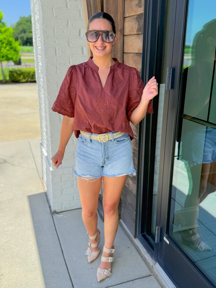 MAPLE EMBROIDERED BLOUSE