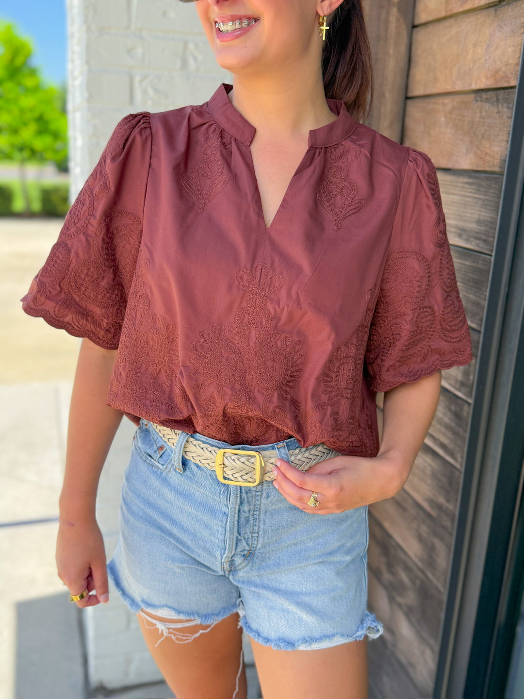 MAPLE EMBROIDERED BLOUSE