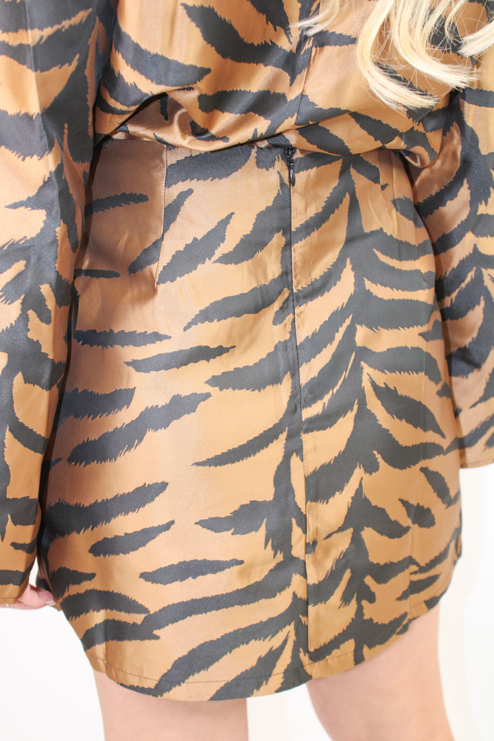 TIGER TERRITORY PRINTED SET SKIRT
