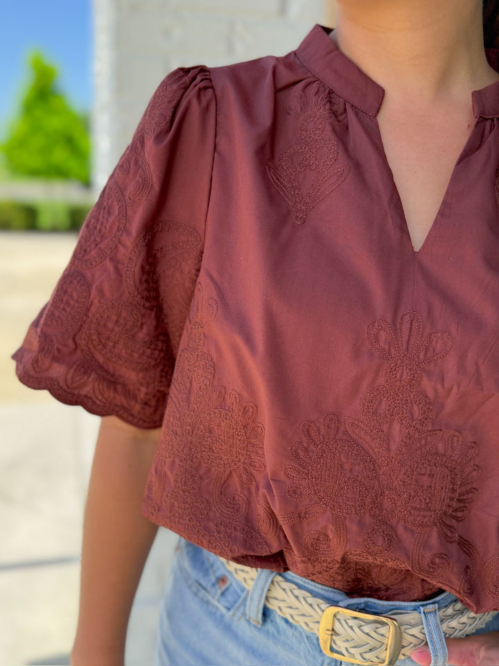 MAPLE EMBROIDERED BLOUSE