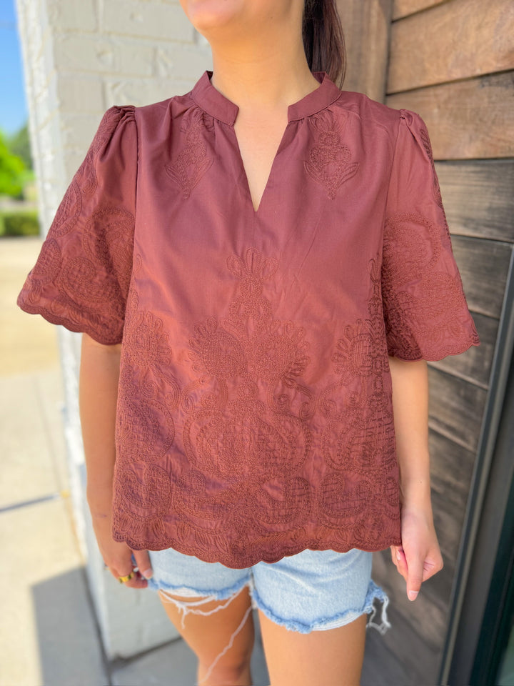 MAPLE EMBROIDERED BLOUSE