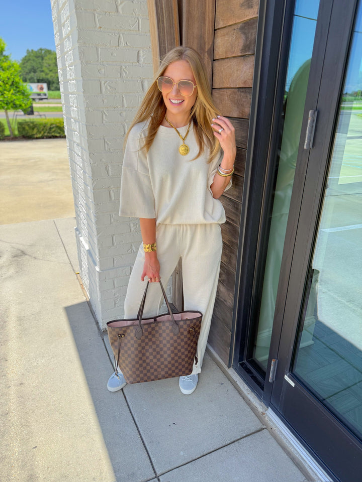 BARE NECESSITIES RIBBED MATCHING SET TOP