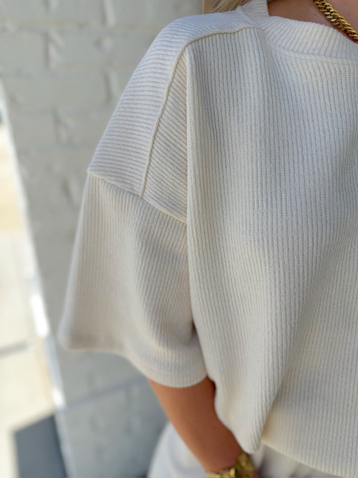 BARE NECESSITIES RIBBED MATCHING SET TOP