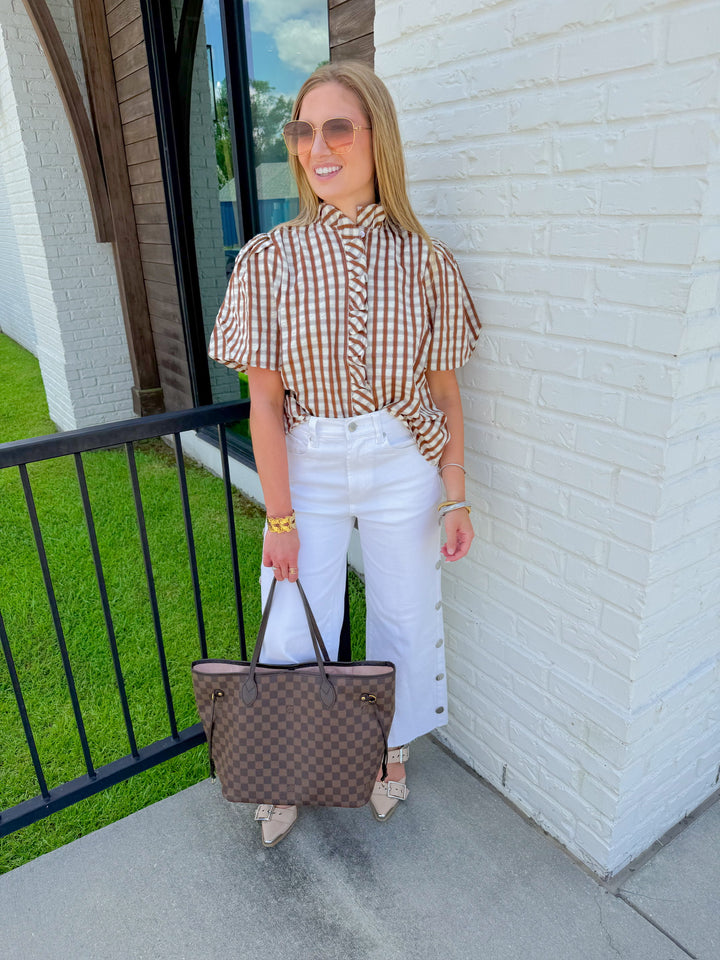PRETTY IN PLAID TOP