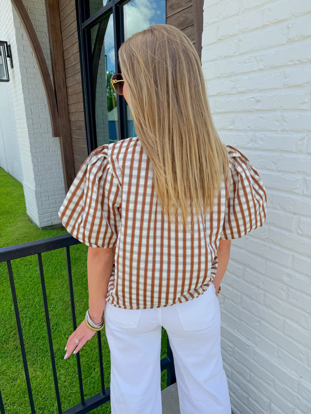 PRETTY IN PLAID TOP