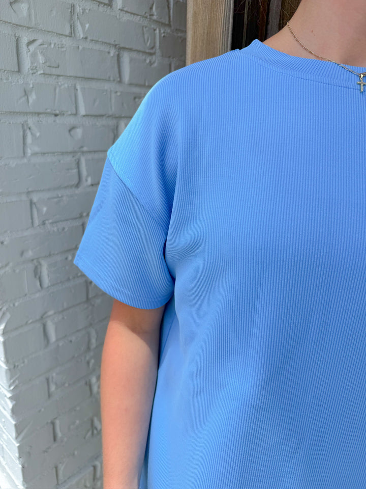 MATCH MADE RIBBED MATCHING SET TOP
