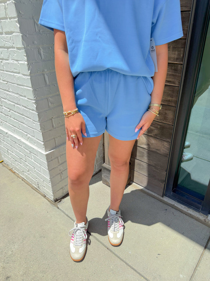 MATCH MADE RIBBED MATCHING SET SHORTS