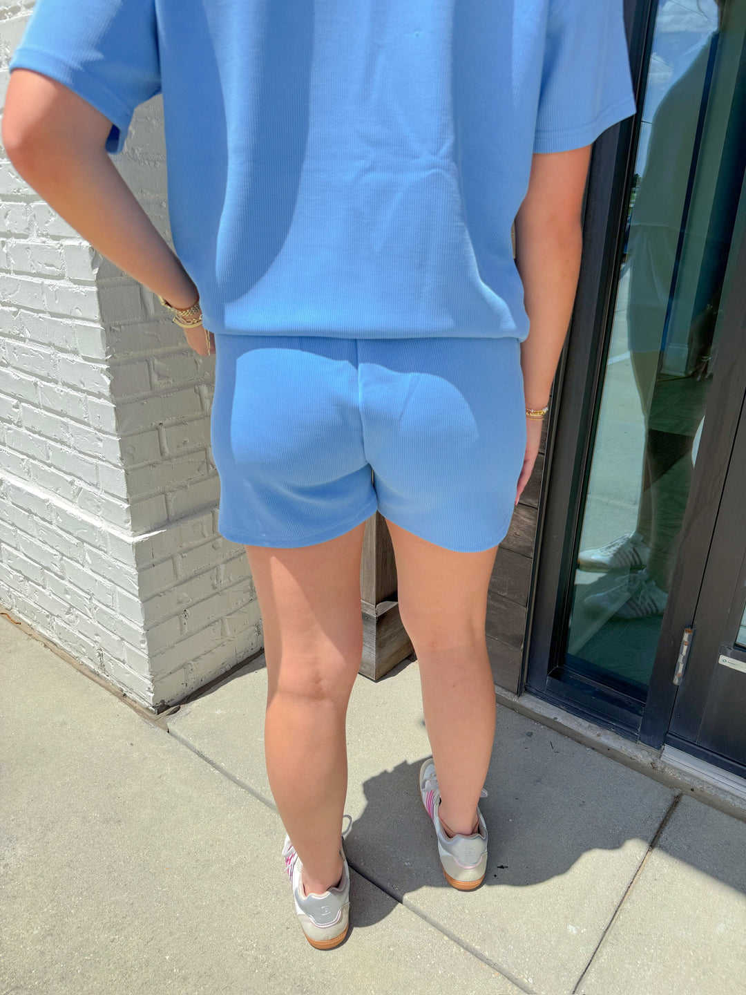 MATCH MADE RIBBED MATCHING SET SHORTS