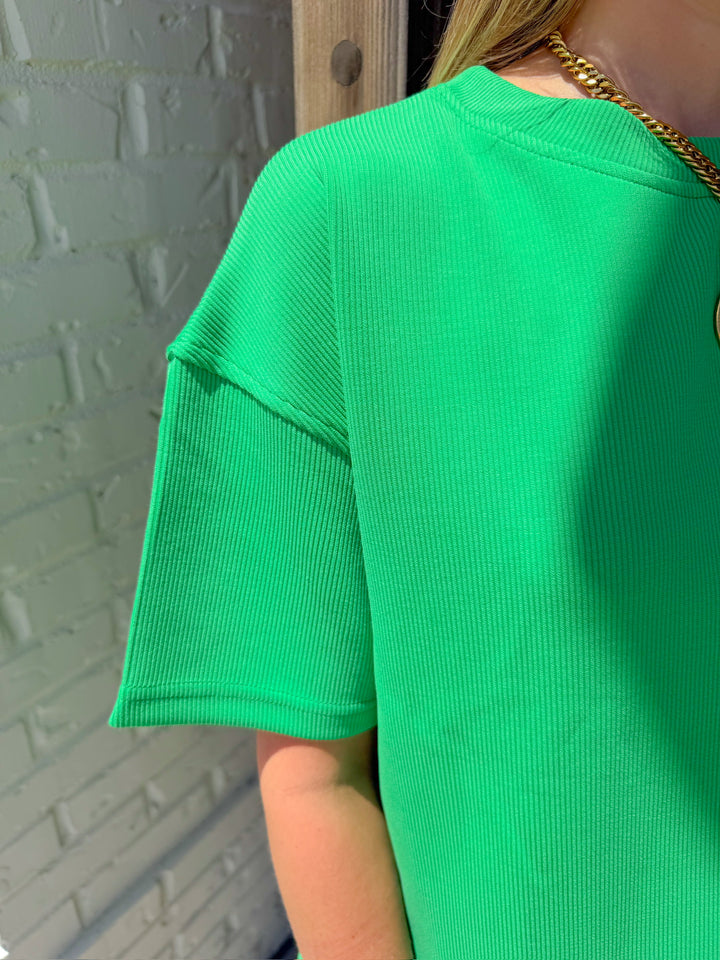 MATCH MADE RIBBED MATCHING SET TOP
