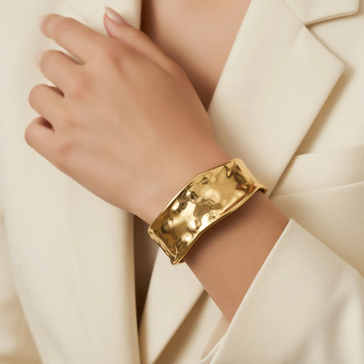 GOLD WATER RESISTANT CUFF BRACELET