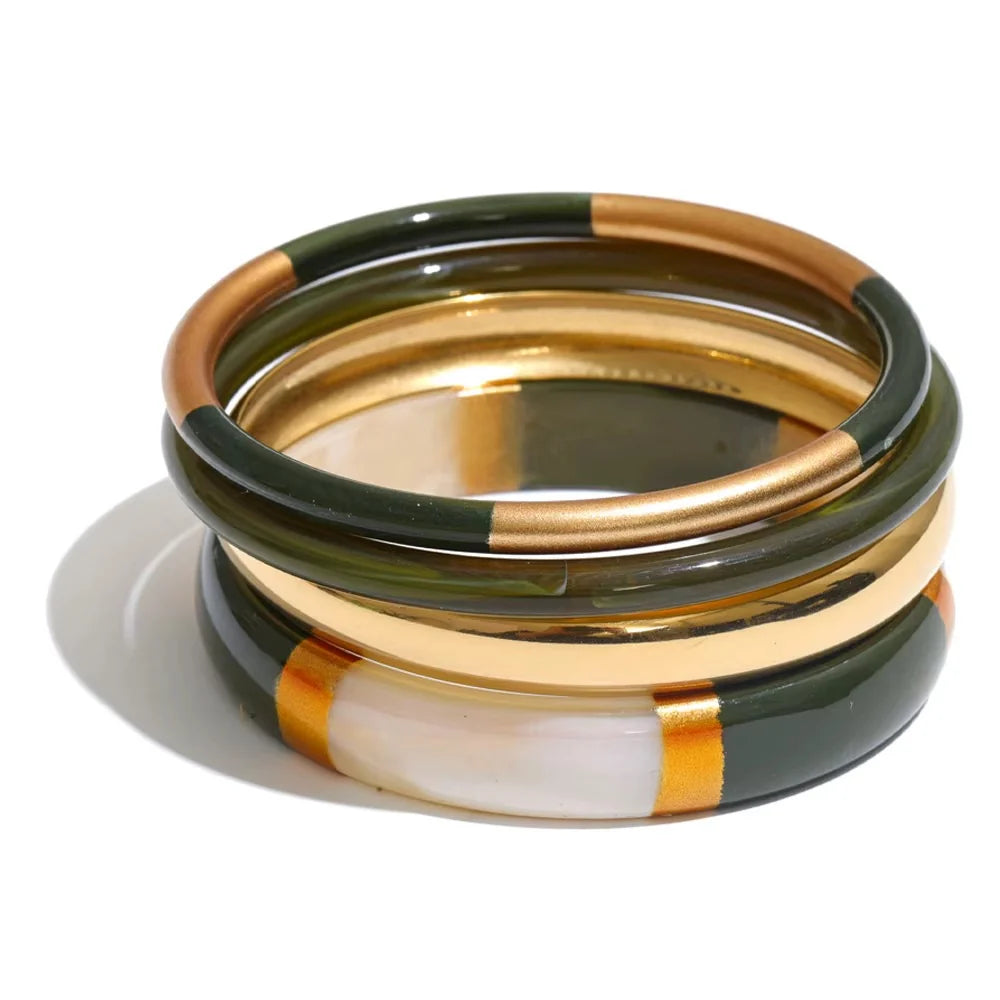 PREORDER - THE SOCIALITE BANGLE SET - WATERPROOF