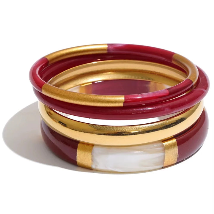 PREORDER - THE SOCIALITE BANGLE SET - WATERPROOF