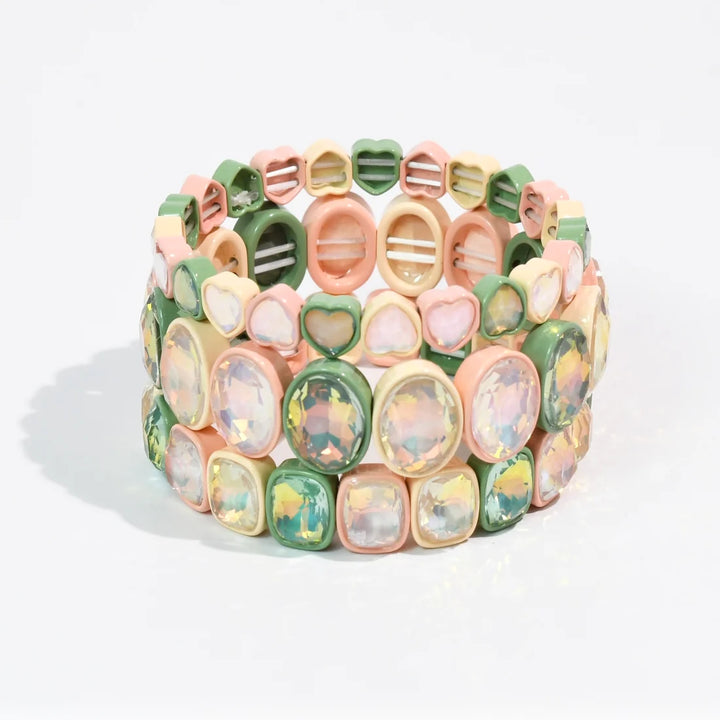 PREORDER - SAGE CORAL HEARTS STACK SET