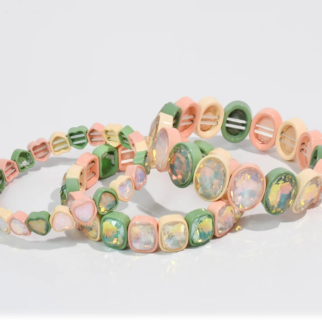 PREORDER - SAGE CORAL HEARTS STACK SET
