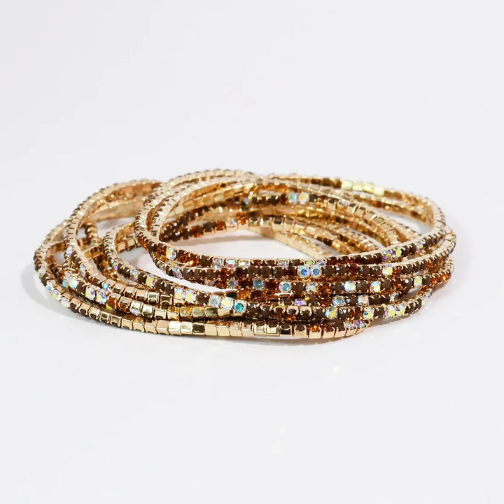 PREORDER - CRYSTAL BROWN BRACELET SET