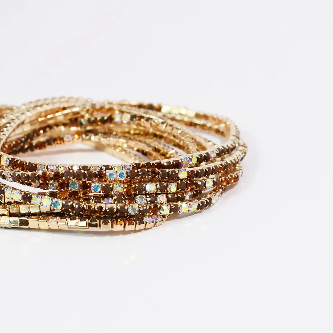 PREORDER - CRYSTAL BROWN BRACELET SET