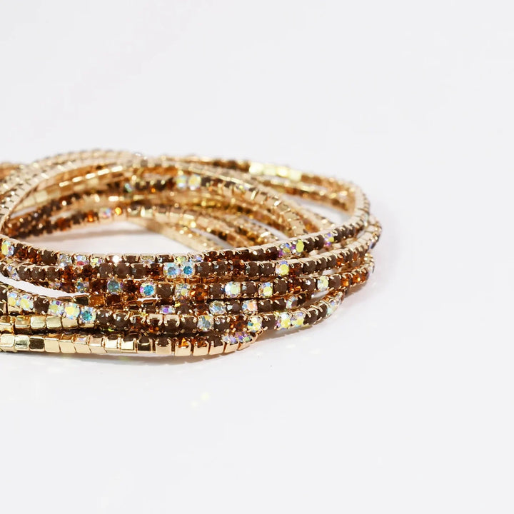 PREORDER - CRYSTAL BROWN BRACELET SET