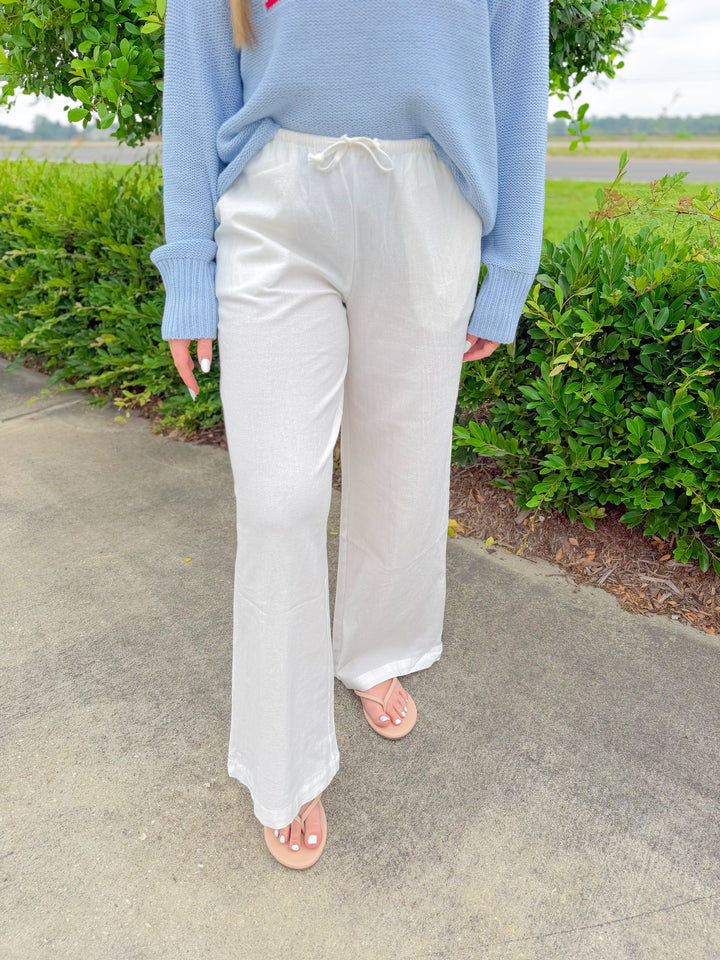 SOFT CURRENT WHITE GAUZE PANTS