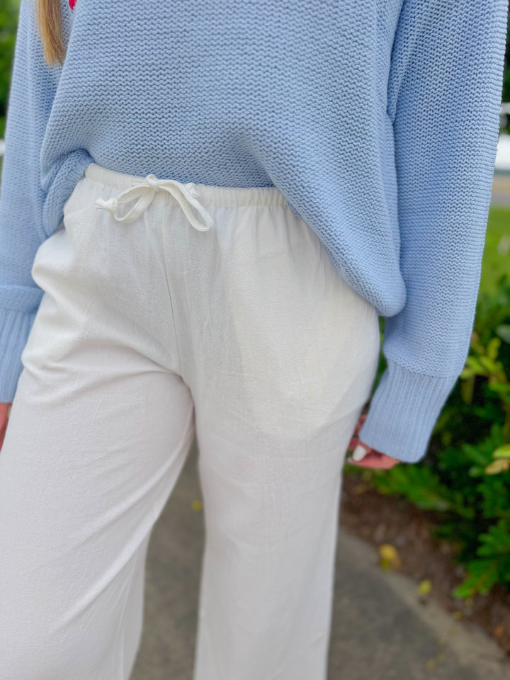 SOFT CURRENT WHITE GAUZE PANTS
