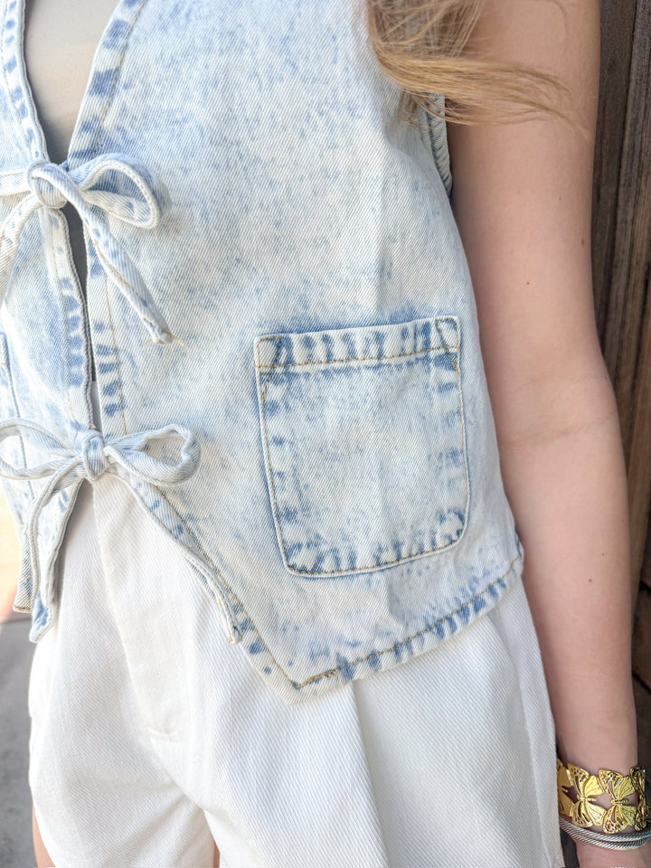 KNOT YOUR AVERAGE DENIM VEST