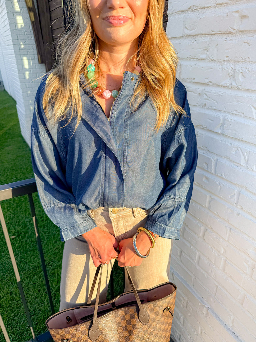 BLUE MOON TENCEL ZIP UP JACKET