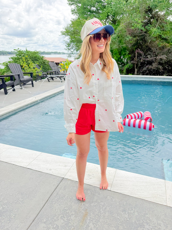 AMERICANA BUTTON DOWN TOP