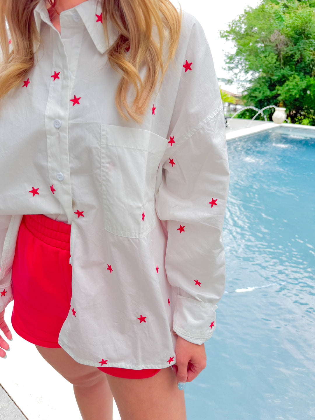 AMERICANA BUTTON DOWN TOP