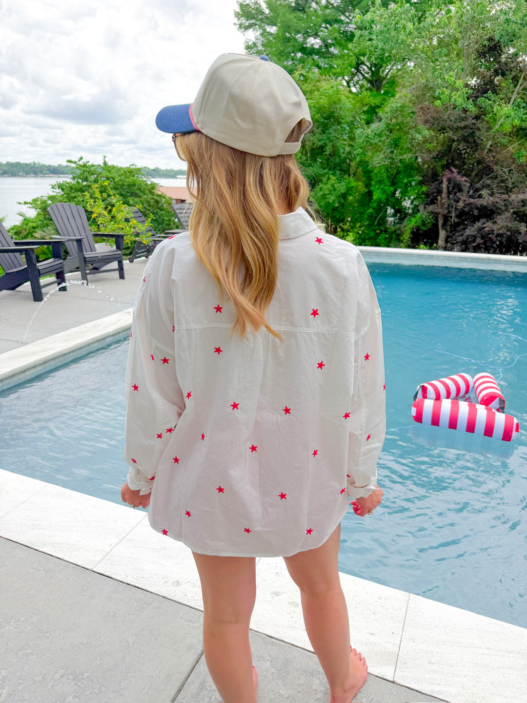 AMERICANA BUTTON DOWN TOP