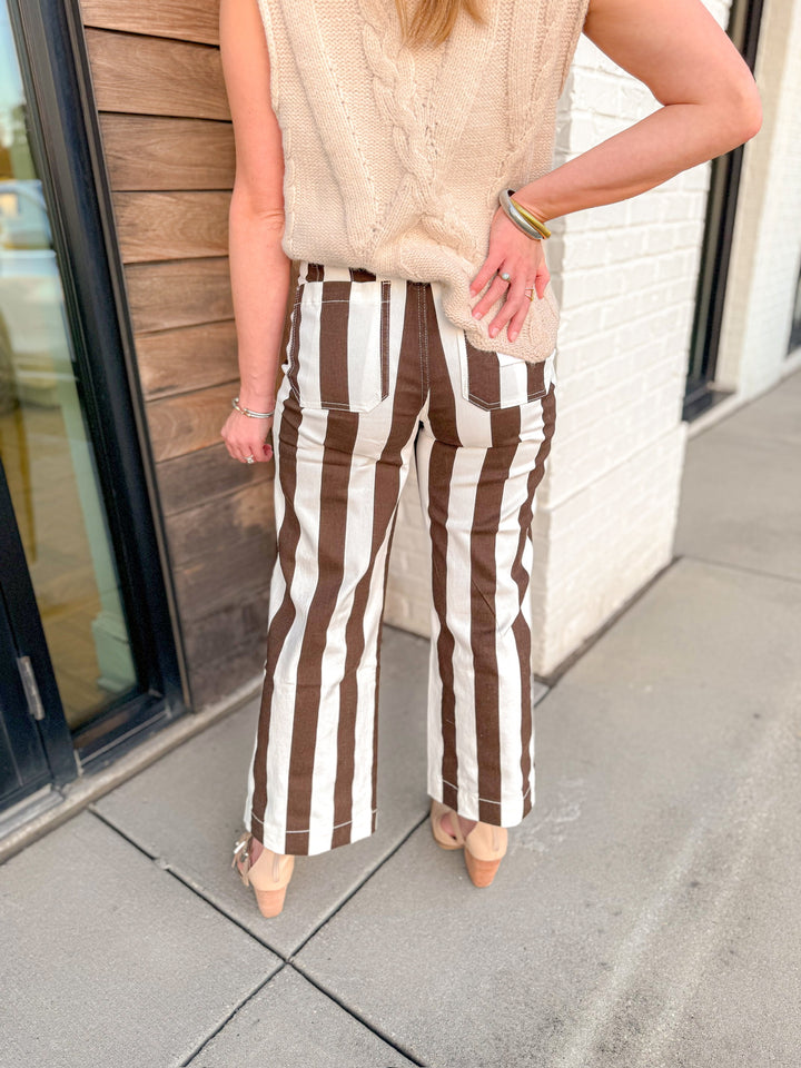 BROWN SUGAR STRIPE PANTS