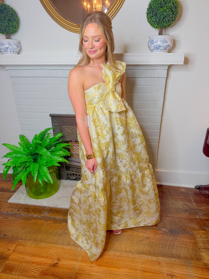 BETINA BOW FRONT MAXI DRESS