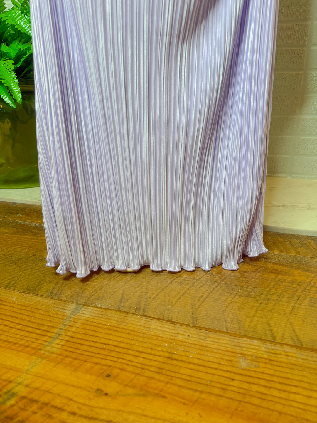 MELODY PLISSE HALTER MAXI DRESS