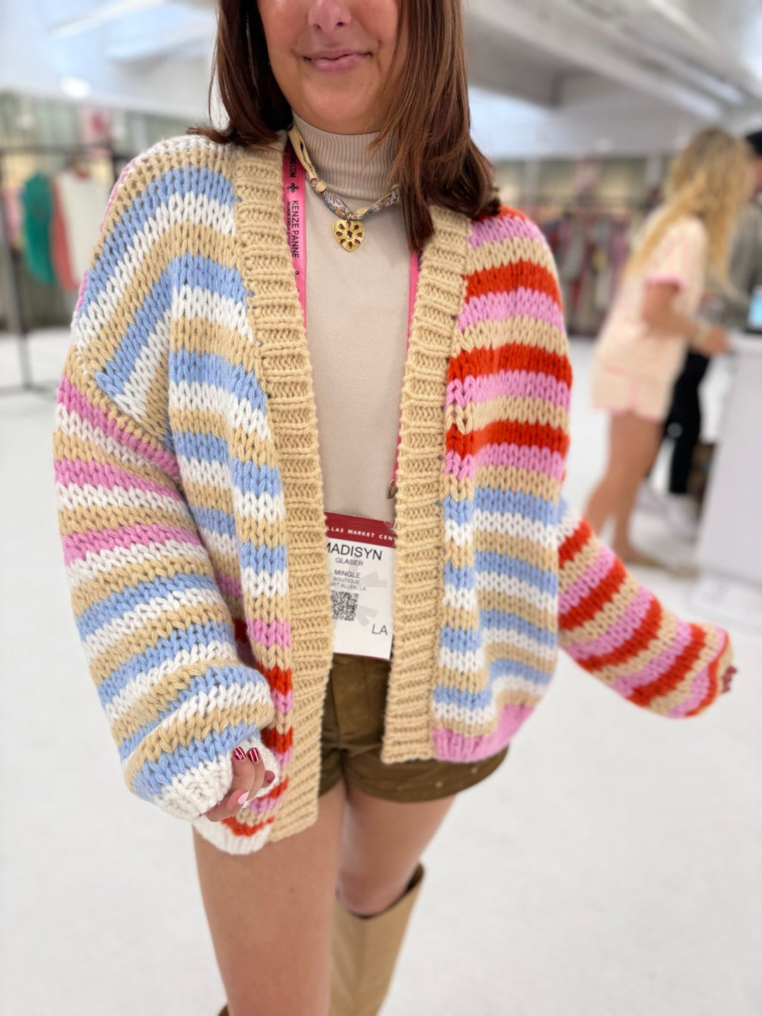 MOOD BOOSTER STRIPED CARDIGAN